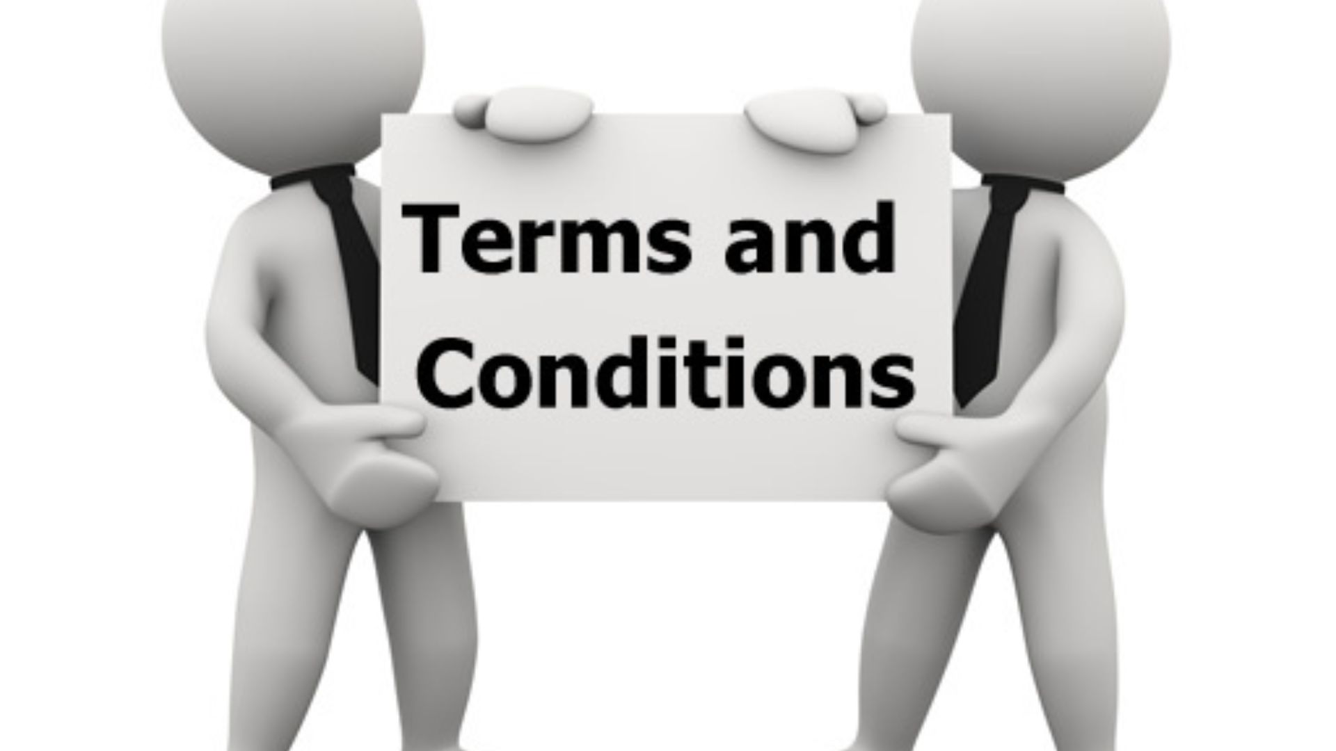 picture images holding a post written terms and conditions